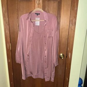 Blush Set (Dress and Button-Down)